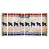 Missouri Bicentennial Cut License Plate Strips (Set of 8) Gorilla