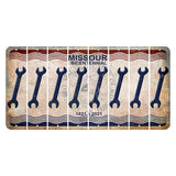 Missouri Bicentennial Cut License Plate Strips (Set of 8) Wrench