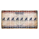 Missouri Bicentennial Cut License Plate Strips (Set of 8) Zodiac Sign - Capricorn