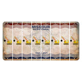 Missouri Bicentennial Cut License Plate Strips (Set of 8) Wrecking Ball Crane