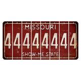 Missouri Maroon Show Me State Cut License Plate Strips (Set of 8) 4