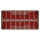Missouri Maroon Show Me State Cut License Plate Strips (Set of 8) Hot Rod