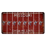 Missouri Maroon Show Me State Cut License Plate Strips (Set of 8) Swordfish