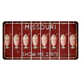 Missouri Maroon Show Me State Cut License Plate Strips (Set of 8) Milkshake