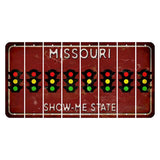 Missouri Maroon Show Me State Cut License Plate Strips (Set of 8) Traffic Light