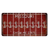 Missouri Maroon Show Me State Cut License Plate Strips (Set of 8) Boat Anchor