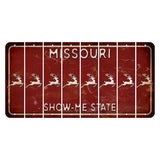 Missouri Maroon Show Me State Cut License Plate Strips (Set of 8) Reindeer
