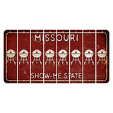 Missouri Maroon Show Me State Cut License Plate Strips (Set of 8) Grill