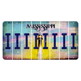 Mississippi Biloxi Lighthouse Cut License Plate Strips (Set of 8) I