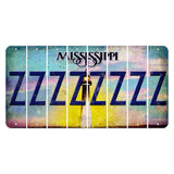Mississippi Biloxi Lighthouse Cut License Plate Strips (Set of 8) Z