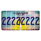 Mississippi Biloxi Lighthouse Cut License Plate Strips (Set of 8) 2