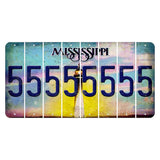 Mississippi Biloxi Lighthouse Cut License Plate Strips (Set of 8) 5