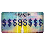 Mississippi Biloxi Lighthouse Cut License Plate Strips (Set of 8) Dollar Sign