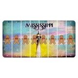 Mississippi Biloxi Lighthouse Cut License Plate Strips (Set of 8) Gingerbread Man