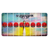 Mississippi Biloxi Lighthouse Cut License Plate Strips (Set of 8) Emoji - Pissed