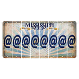 Mississippi Creative Culture Cut License Plate Strips (Set of 8) At Sign