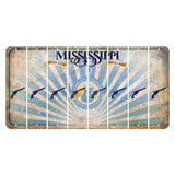Mississippi Creative Culture Cut License Plate Strips (Set of 8) Revolver