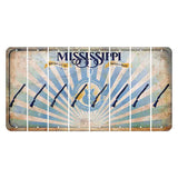 Mississippi Creative Culture Cut License Plate Strips (Set of 8) Shotgun