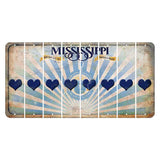 Mississippi Creative Culture Cut License Plate Strips (Set of 8) Heart