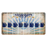Mississippi Creative Culture Cut License Plate Strips (Set of 8) Beer Mug