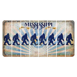 Mississippi Creative Culture Cut License Plate Strips (Set of 8) Bigfoot