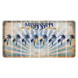 Mississippi Creative Culture Cut License Plate Strips (Set of 8) Palm Trees