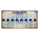 Mississippi Creative Culture Cut License Plate Strips (Set of 8) Football Helmet