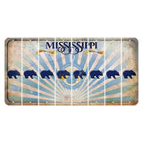 Mississippi Creative Culture Cut License Plate Strips (Set of 8) Bear