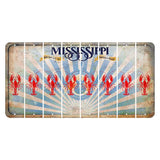 Mississippi Creative Culture Cut License Plate Strips (Set of 8) Lobster