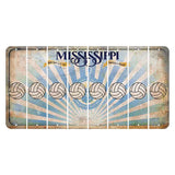 Mississippi Creative Culture Cut License Plate Strips (Set of 8) Volleyball
