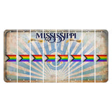 Mississippi Creative Culture Cut License Plate Strips (Set of 8) LGBTQ Flag