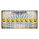 Mississippi Creative Culture Cut License Plate Strips (Set of 8) Emoji - Winking