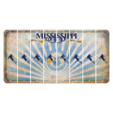 Mississippi Creative Culture Cut License Plate Strips (Set of 8) Skier