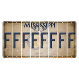 Mississippi State Seal Cut License Plate Strips (Set of 8) F
