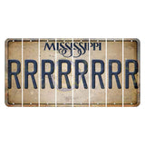Mississippi State Seal Cut License Plate Strips (Set of 8) R