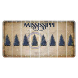 Mississippi State Seal Cut License Plate Strips (Set of 8) Pine Tree