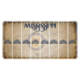 Mississippi State Seal Cut License Plate Strips (Set of 8) Hot Rod