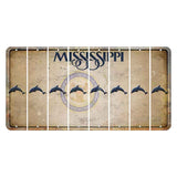 Mississippi State Seal Cut License Plate Strips (Set of 8) Dolphin