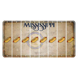 Mississippi State Seal Cut License Plate Strips (Set of 8) Hotdog