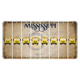Mississippi State Seal Cut License Plate Strips (Set of 8) School Bus