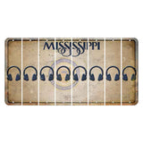 Mississippi State Seal Cut License Plate Strips (Set of 8) Headphones