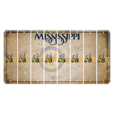 Mississippi State Seal Cut License Plate Strips (Set of 8) Forklift