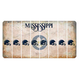 Mississippi Magnolia Blossom Cut License Plate Strips (Set of 8) Football Helmet
