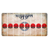 Mississippi Magnolia Blossom Cut License Plate Strips (Set of 8) Emoji - Pissed