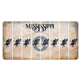 Mississippi Magnolia Blossom Cut License Plate Strips (Set of 8) Fairy