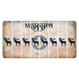 Mississippi Magnolia Blossom Cut License Plate Strips (Set of 8) Moose