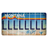 Montana Big Sky Cut License Plate Strips (Set of 8) L