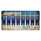 Montana Big Sky Cut License Plate Strips (Set of 8) W