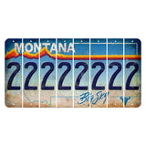 Montana Big Sky Cut License Plate Strips (Set of 8) 2