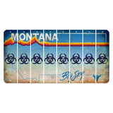 Montana Big Sky Cut License Plate Strips (Set of 8) Radioactive